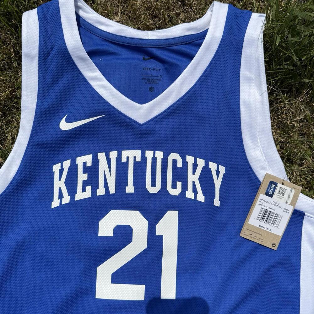 NIKE KENTUCKY UK BASKETBALL JERSEY #21 DJ WAGNER Size L Men - Picture 3 of 5